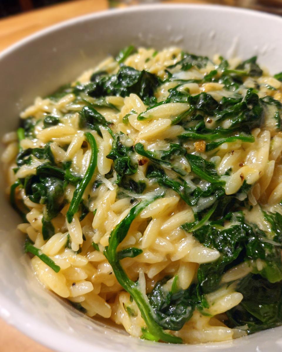 Quick Creamy Parmesan Spinach Orzo: 30 Min Magic 5 Creamy Parmesan Spinach Orzo - detail 1