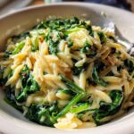 Creamy Parmesan Spinach Orzo