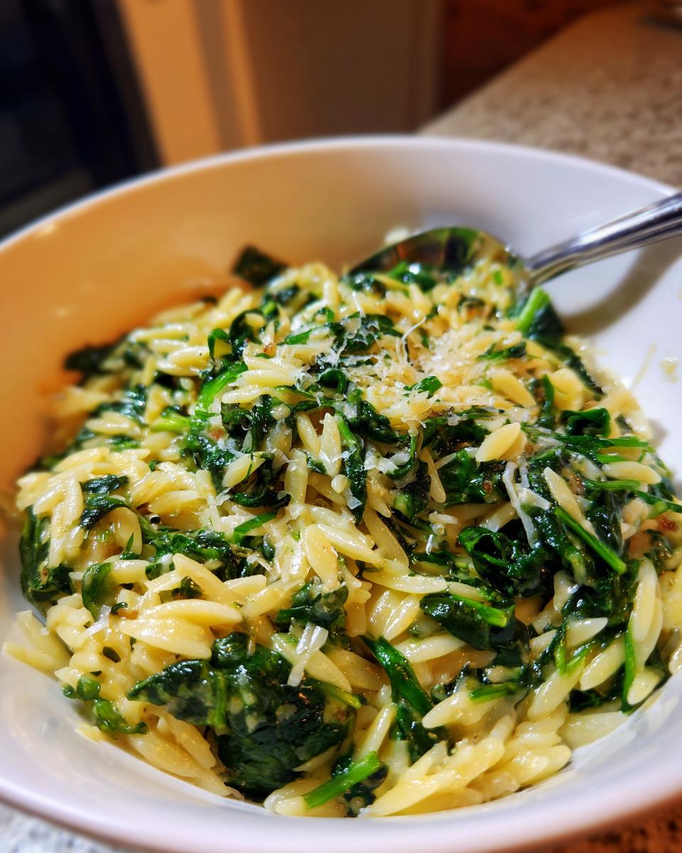 Quick Creamy Parmesan Spinach Orzo: 30 Min Magic 7 Creamy Parmesan Spinach Orzo - detail 3