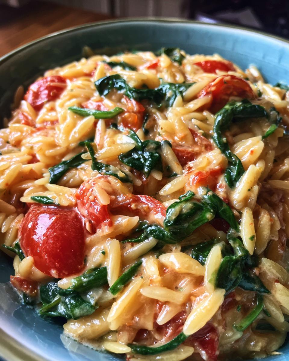 Creamy Tomato Spinach Orzo - detail 1