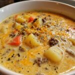 Easy Crockpot Cheeseburger Soup Recipe for Cozy Nights