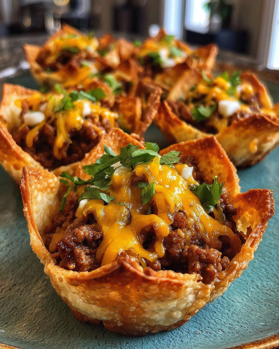 Easy Taco Cups, great Super Bowl appetizer idea - detail 3