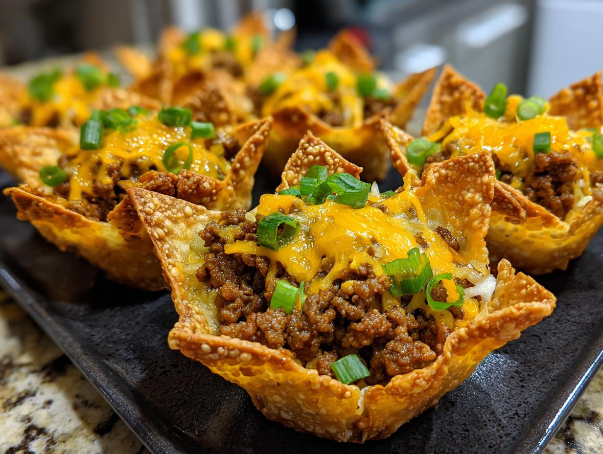 Easy Taco Cups, great Super Bowl appetizer idea - detail 2