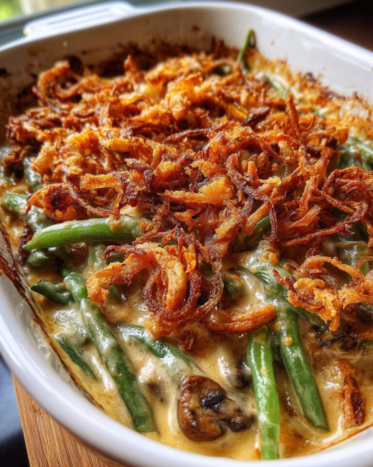 Fast Southern Green Bean Casserole for Thanksgiving