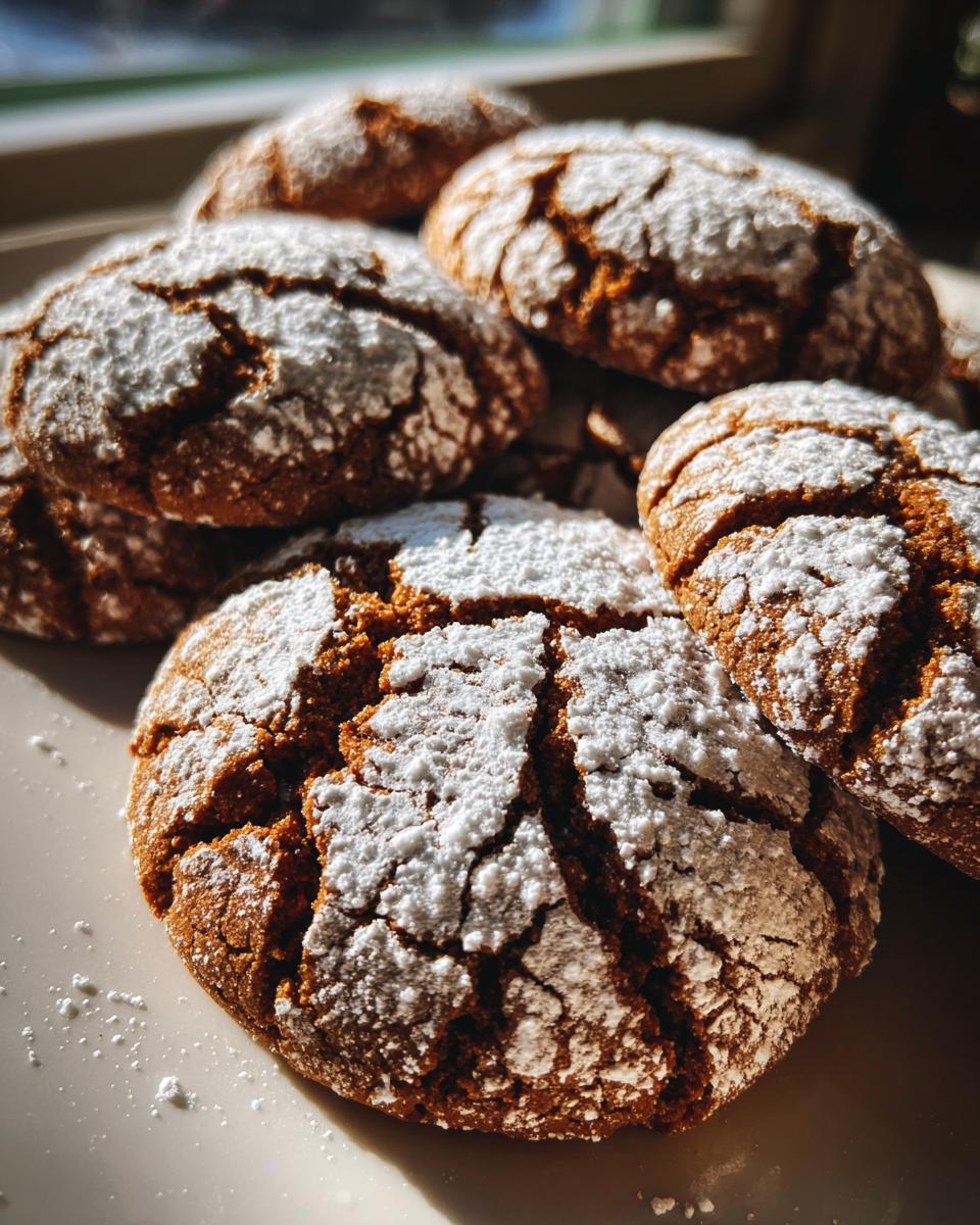 Gingerbread Crinkle Cookies for the Holiday Cookie Swap - detail 3
