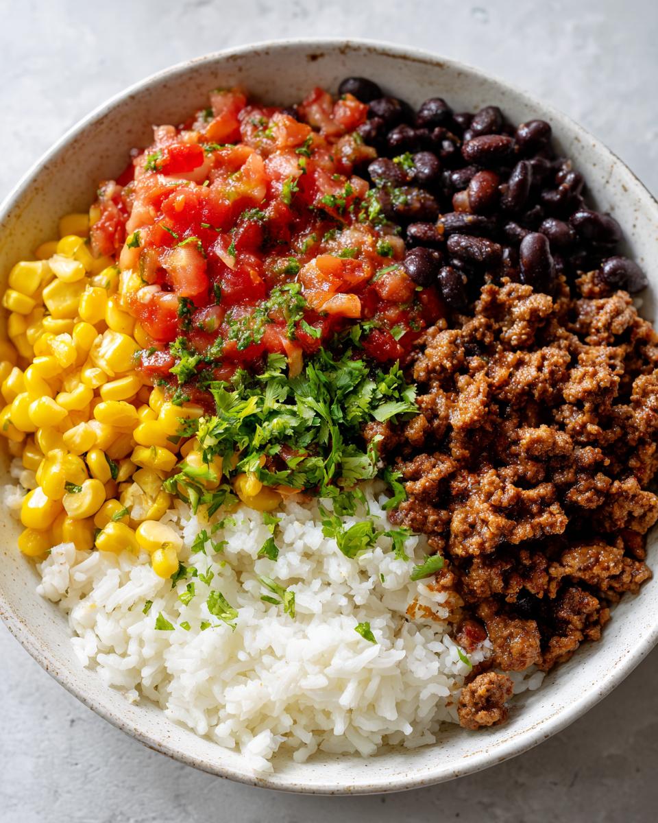 Juicy Ground Beef Burrito Bowls Meal Prep in 30 Minutes 6 Ground Beef Burrito Bowls – Easy Weekly Meal Prep - detail 2