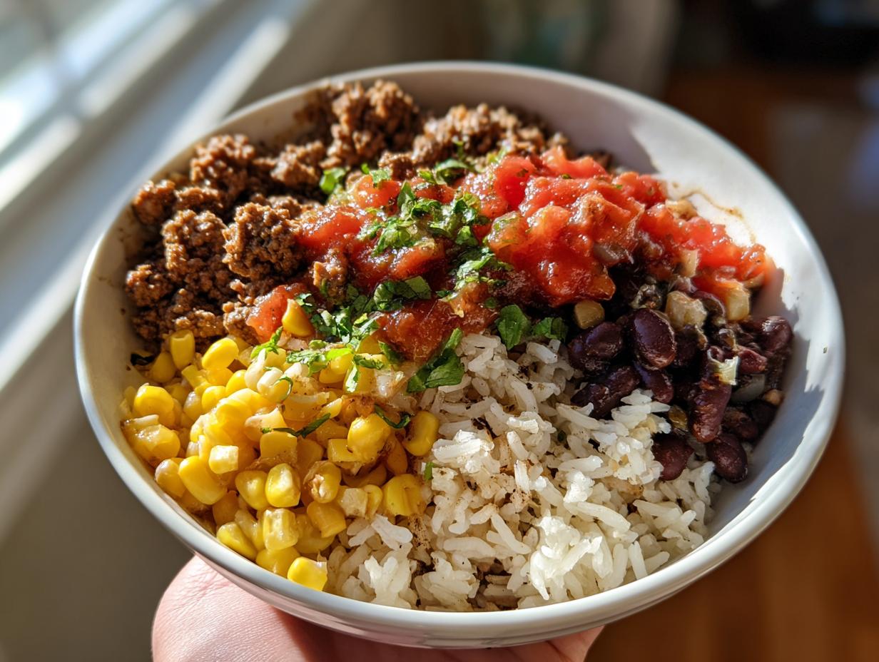 Juicy Ground Beef Burrito Bowls Meal Prep in 30 Minutes 7 Ground Beef Burrito Bowls – Easy Weekly Meal Prep - detail 3