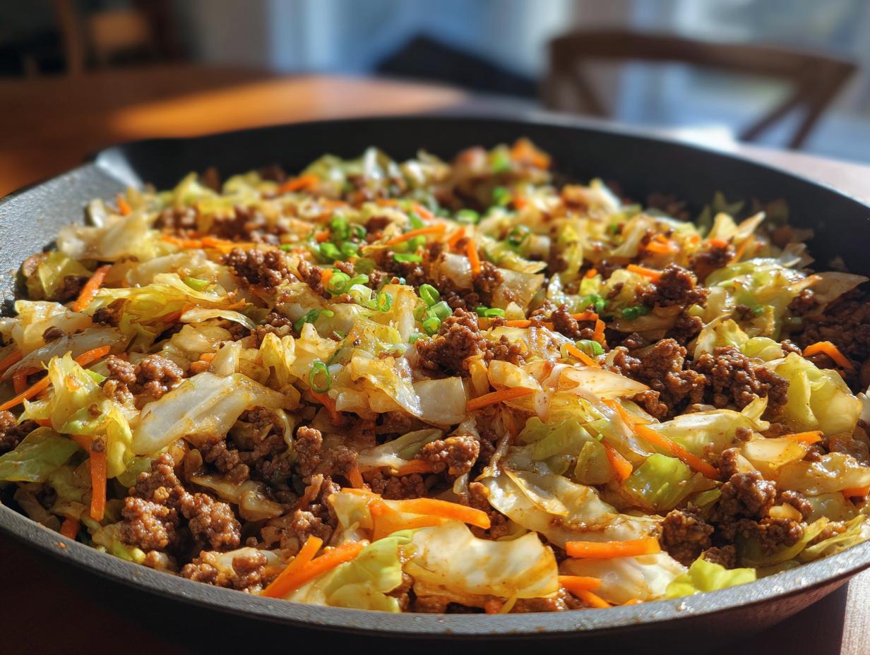 25-Minute Keto Egg Roll in a Bowl - Irresistible Flavor 6 Ground Beef Egg Roll in a Bowl – Keto Friendly Recipe - detail 2
