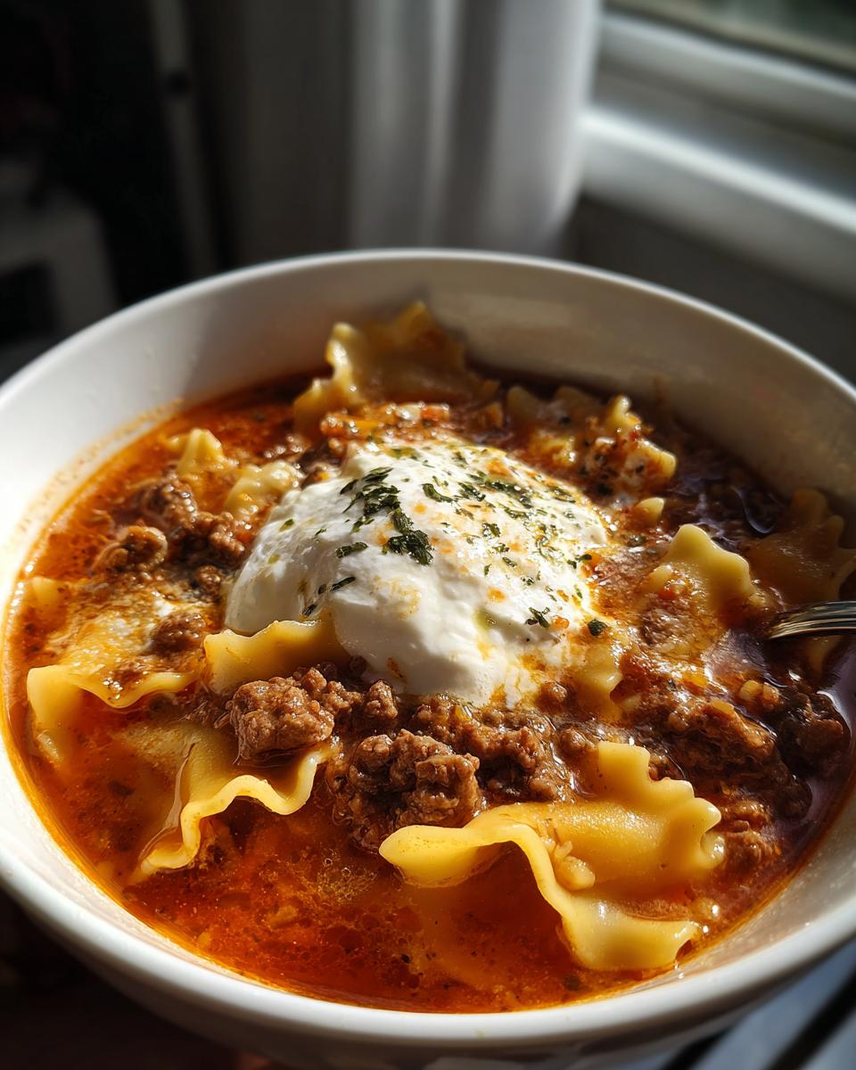 35-Minute Ground Beef Lasagna Soup - Blissful Comfort Food 5 Ground Beef Lasagna Soup – Comforting Holiday Meal - detail 1