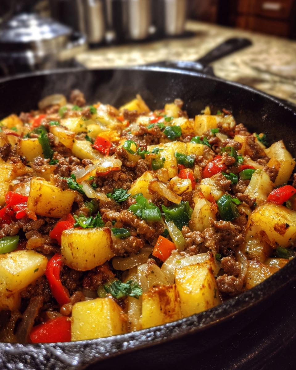 Crispy Ground Beef & Potato Hash Recipe Ready in 30 Minutes 5 Ground Beef & Potato Hash – Comforting One-Pan Meal - detail 1