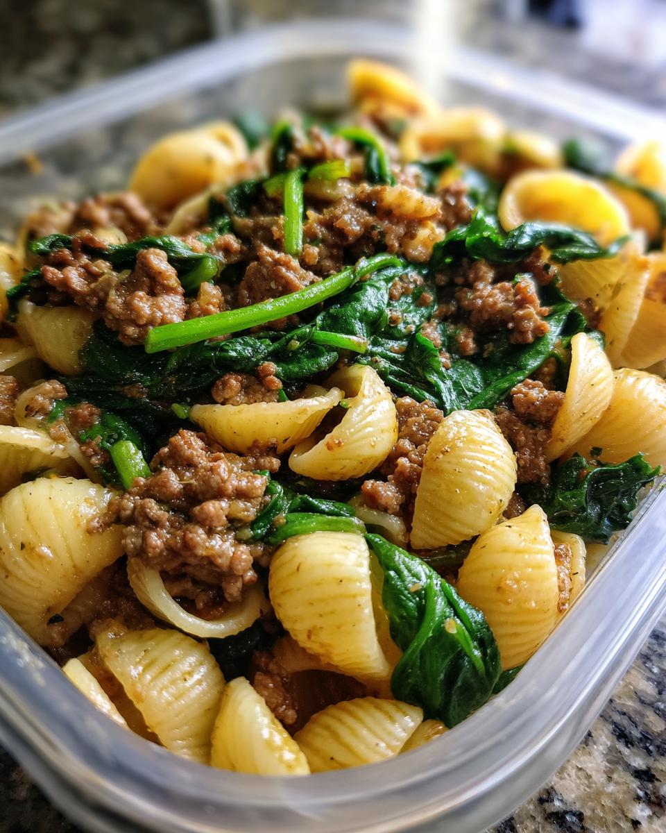 Ground Beef & Spinach Pasta Meal Prep Boxes - detail 1