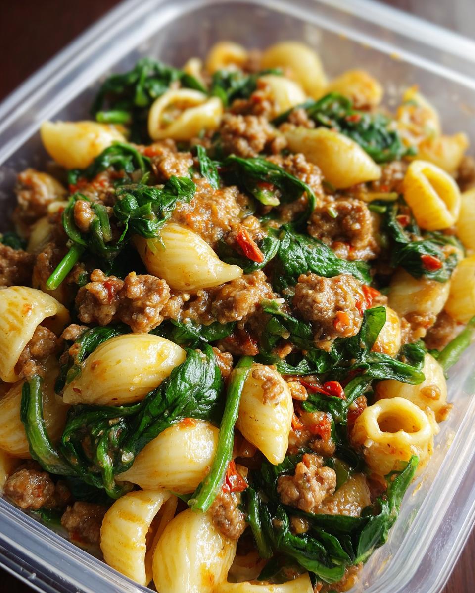 Ground Beef & Spinach Pasta Meal Prep Boxes - detail 2