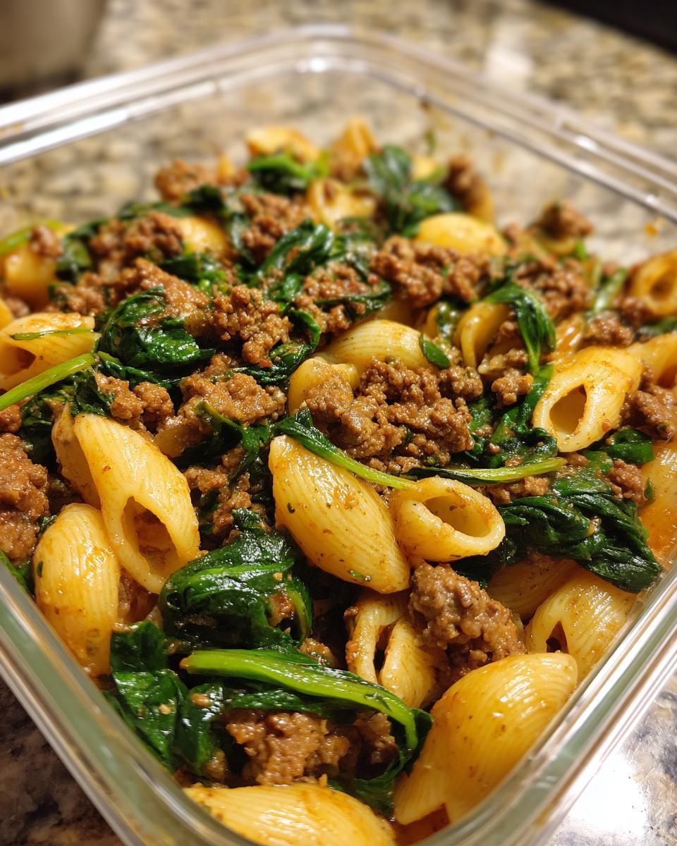 Ground Beef & Spinach Pasta Meal Prep Boxes - detail 3