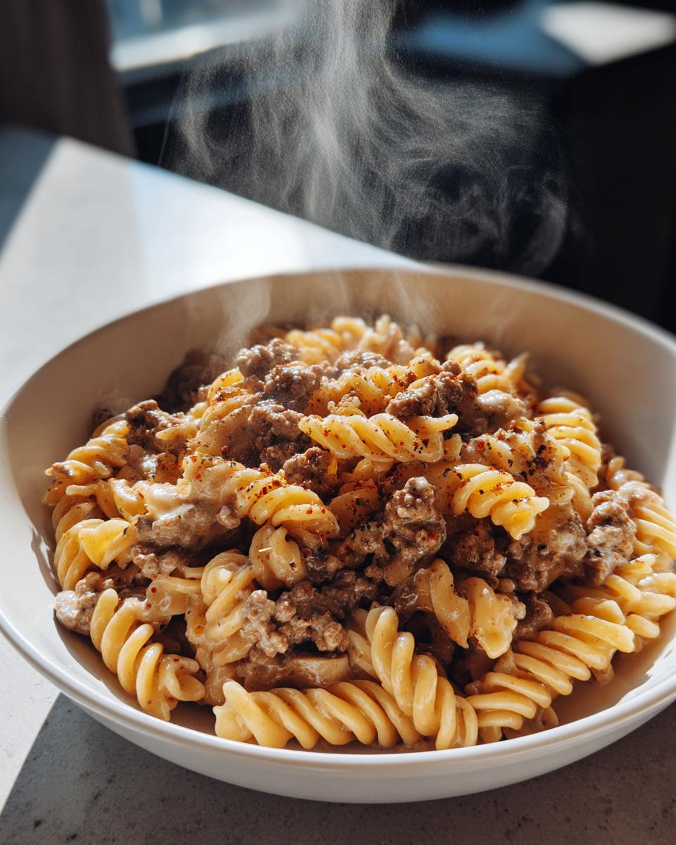 Irresistible 30-Minute Ground Beef Stroganoff Pasta 5 Ground Beef Stroganoff Pasta – Classic One-Pot Dinner - detail 1