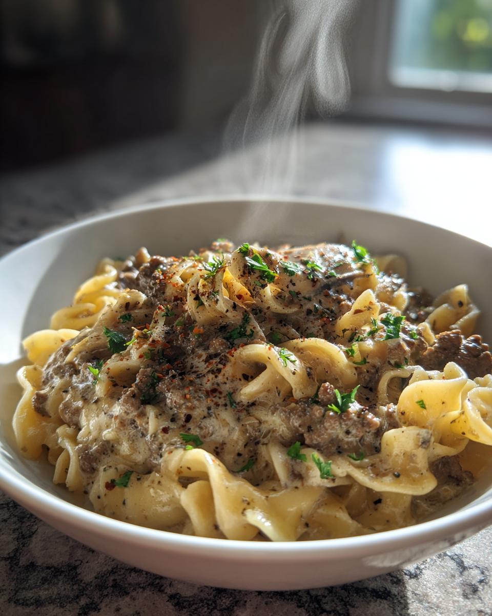 Irresistible 30-Minute Ground Beef Stroganoff Pasta 7 Ground Beef Stroganoff Pasta – Classic One-Pot Dinner - detail 3