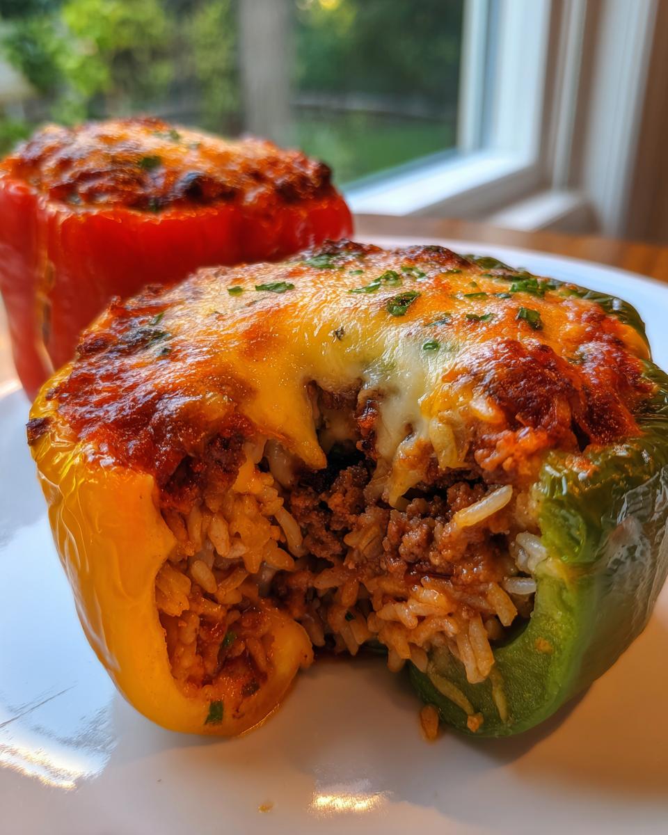 4-Ingredient Ground Beef Stuffed Peppers – Comfort Meal Idea 6 Ground Beef Stuffed Peppers – Warm Winter Dinner - detail 2
