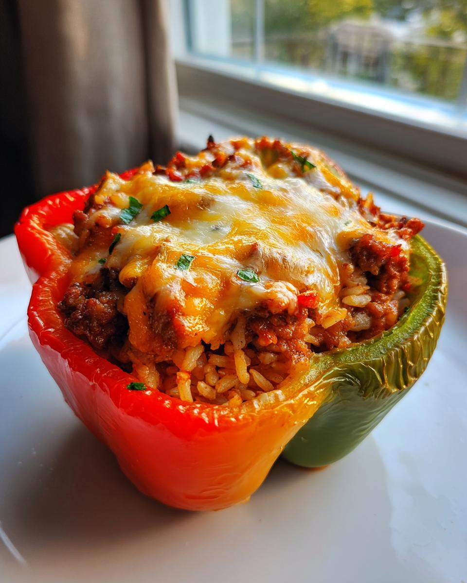 4-Ingredient Ground Beef Stuffed Peppers – Comfort Meal Idea 7 Ground Beef Stuffed Peppers – Warm Winter Dinner - detail 3