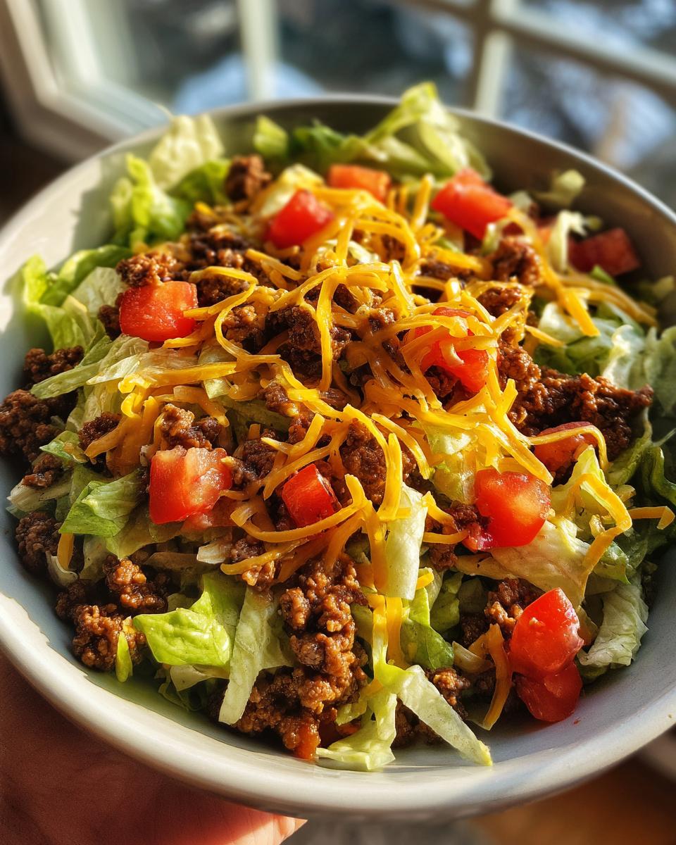 20-Minute Ground Beef Taco Salad - Mouthwatering & Easy 5 Ground Beef Taco Salad – Fresh & Healthy Twist - detail 1