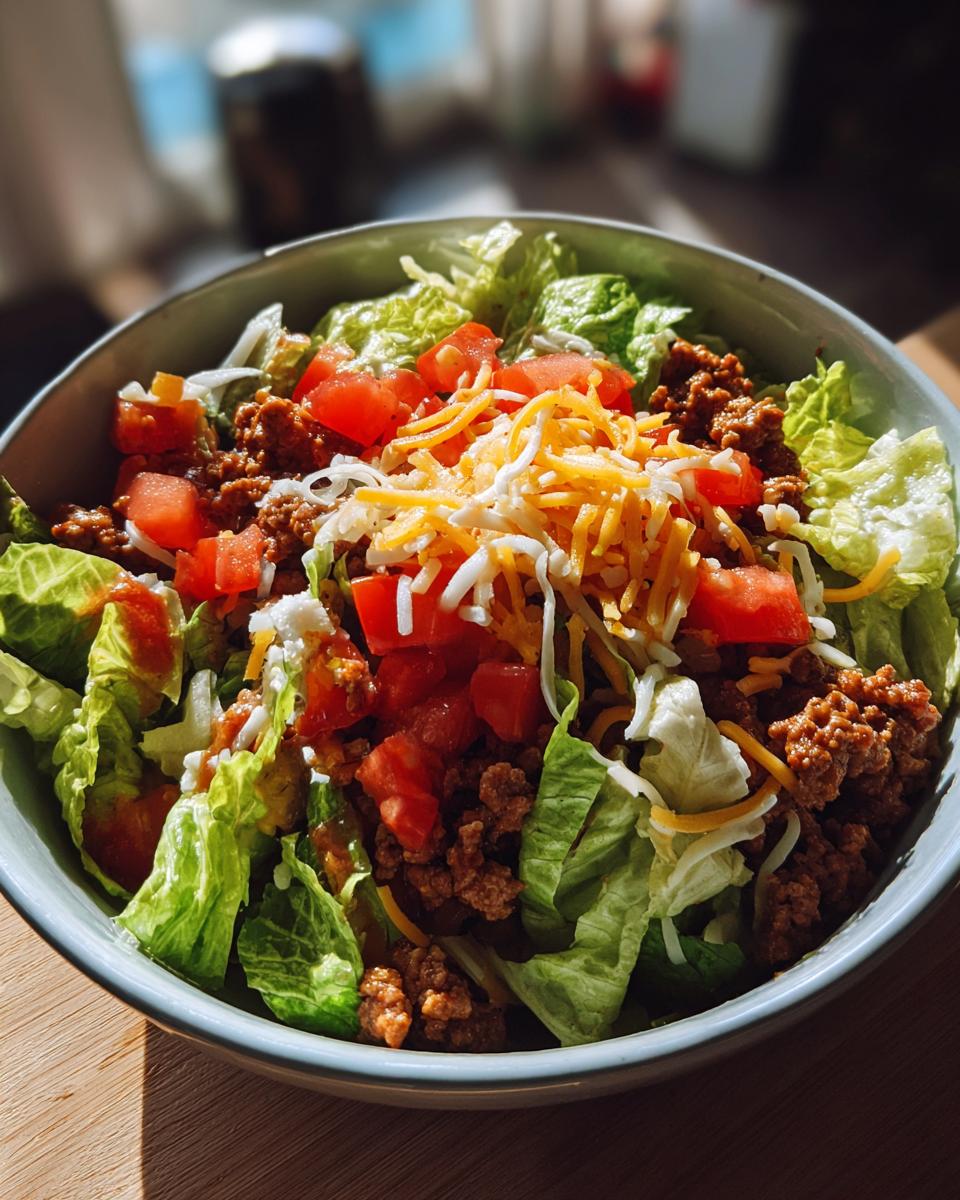 20-Minute Ground Beef Taco Salad - Mouthwatering & Easy 7 Ground Beef Taco Salad – Fresh & Healthy Twist - detail 3