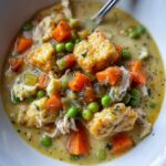 High Protein Chicken Pot Pie Soup
