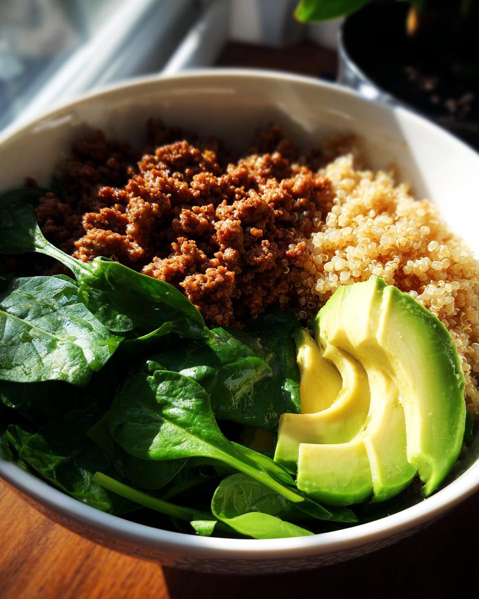 35g Protein Ground Beef Quinoa Bowl | Quick & Satisfying 5 High-Protein Ground Beef & Quinoa Bowl - detail 1