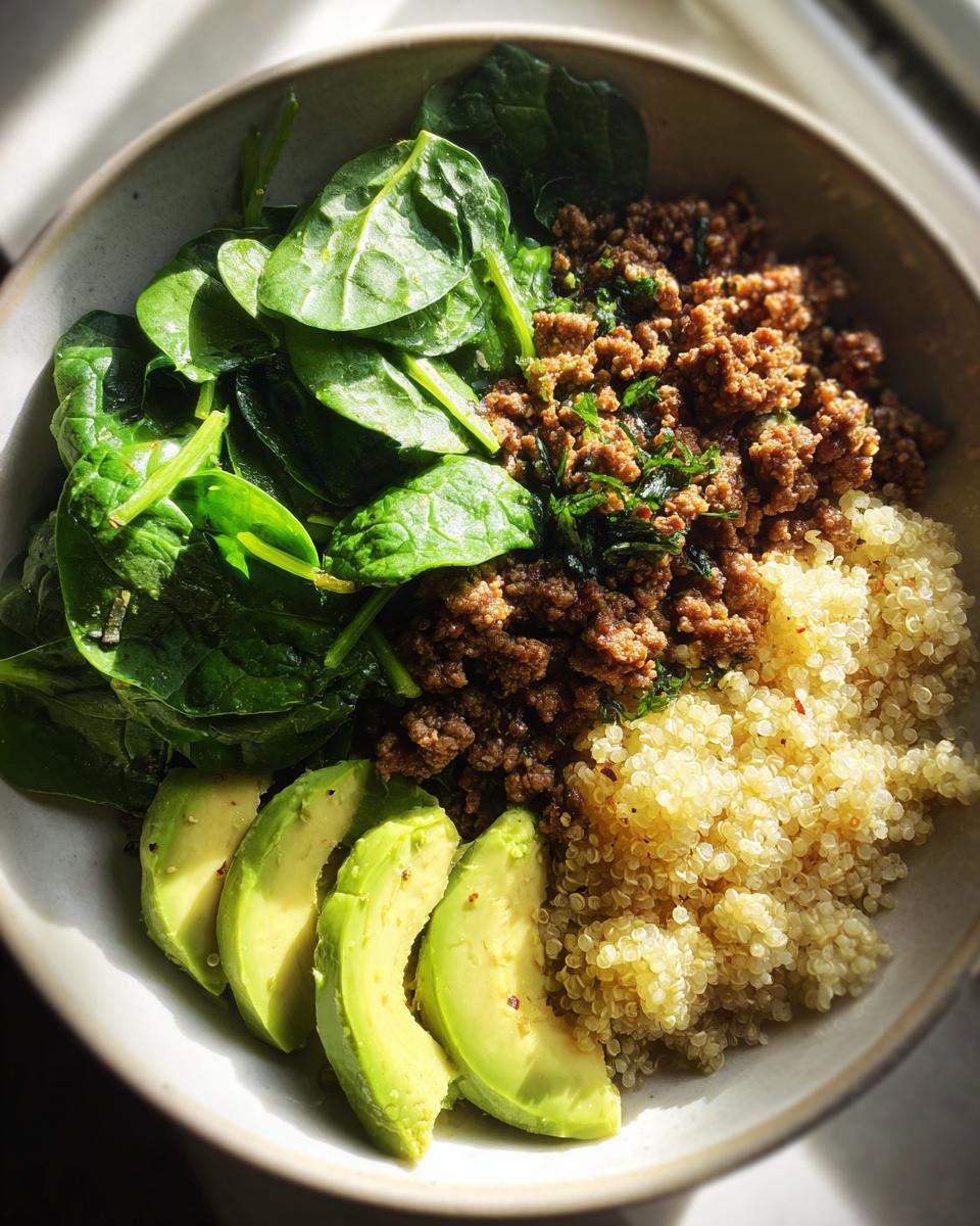 35g Protein Ground Beef Quinoa Bowl | Quick & Satisfying 6 High-Protein Ground Beef & Quinoa Bowl - detail 2
