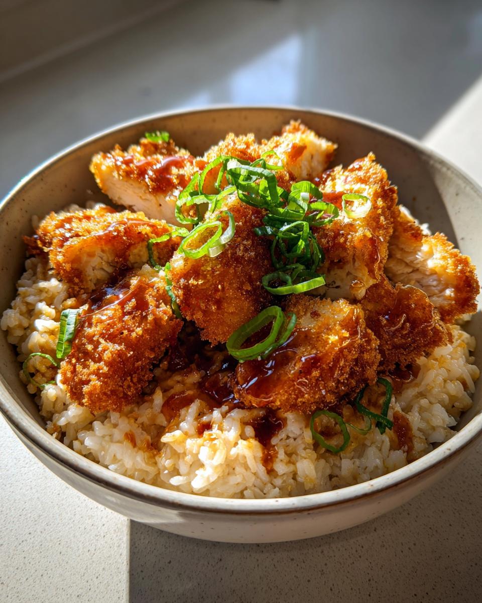 Japanese Katsu Bowl: 1 Quick, Delicious Meal 5 Japanese Katsu Bowl – Crispy Chicken Over Fluffy Rice - detail 1