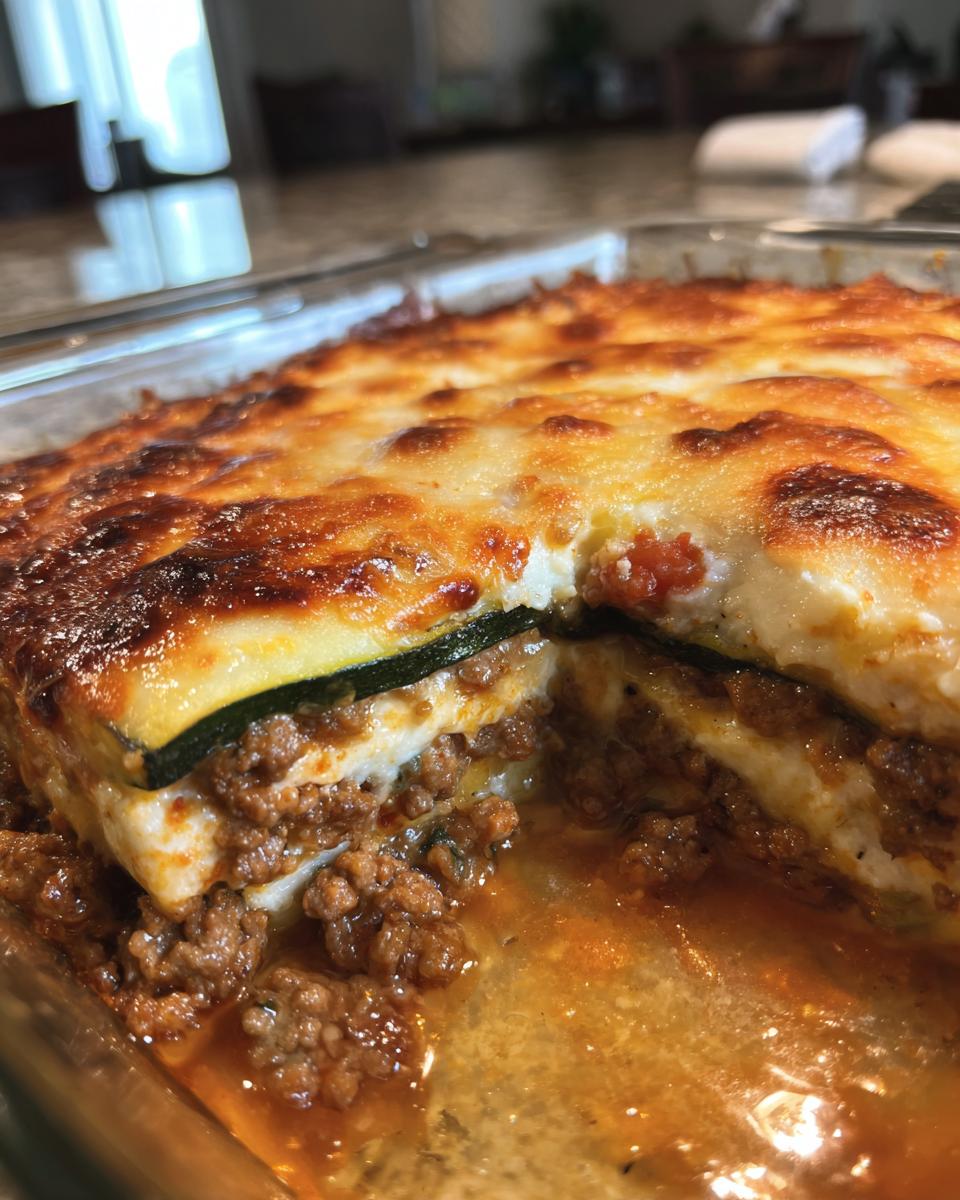 Irresistible Low-Carb Beef Lasagna Zucchini Bake in 45 Mins! 5 Low-Carb Ground Beef Lasagna Zucchini Bake - detail 1