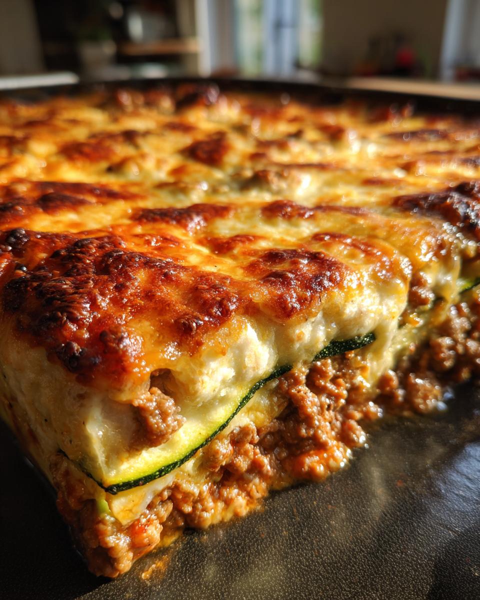 Irresistible Low-Carb Beef Lasagna Zucchini Bake in 45 Mins! 6 Low-Carb Ground Beef Lasagna Zucchini Bake - detail 2