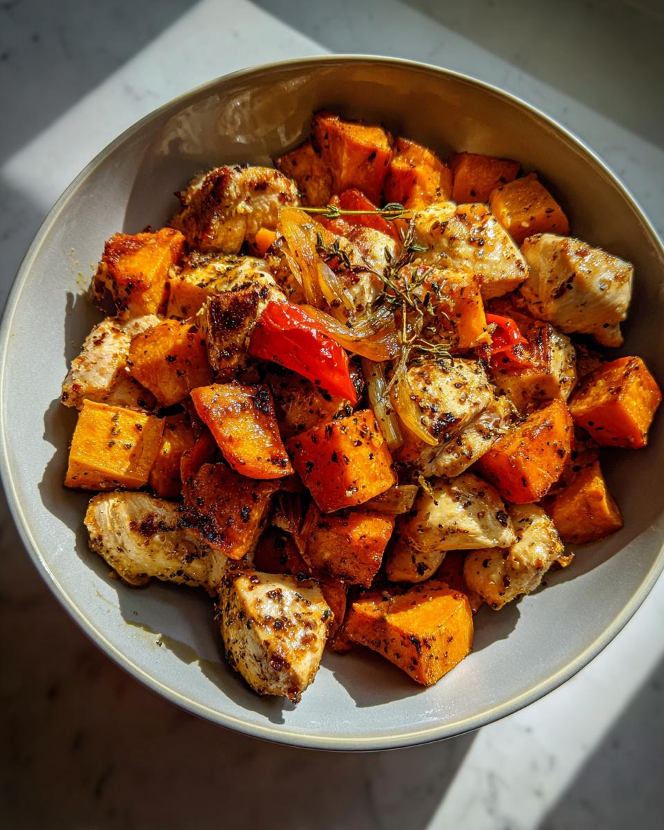 Amazing Maple Dijon Chicken Bowls 550 Cal 5 Maple Dijon Chicken & Roasted Sweet Potato Bowls - The Comfort Spoon - detail 1