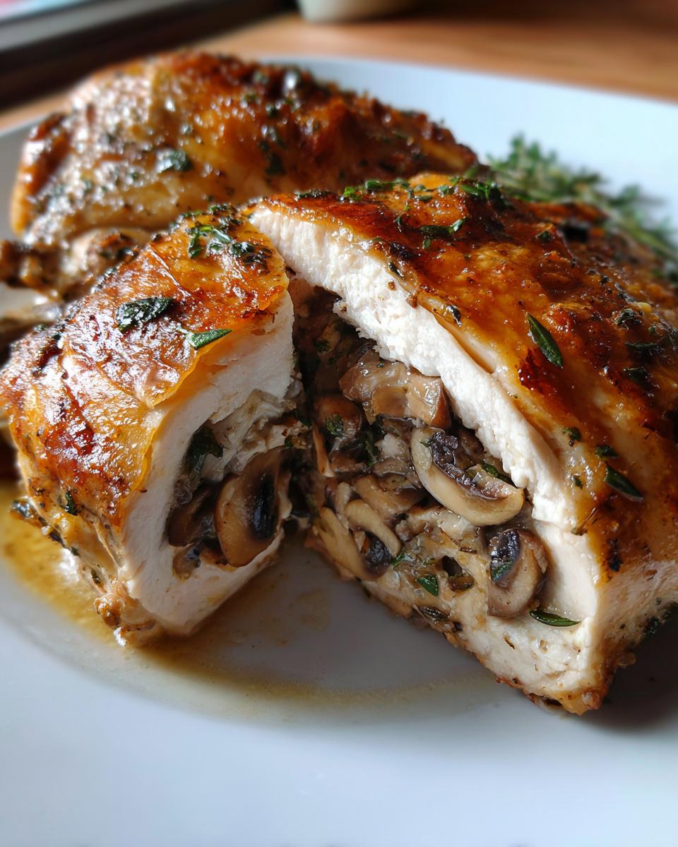 Amazing Mushroom Stuffed Chicken Breast ~ 10 Min Prep 5 Mushroom Stuffed Chicken Breast - Quick and Easy - detail 2