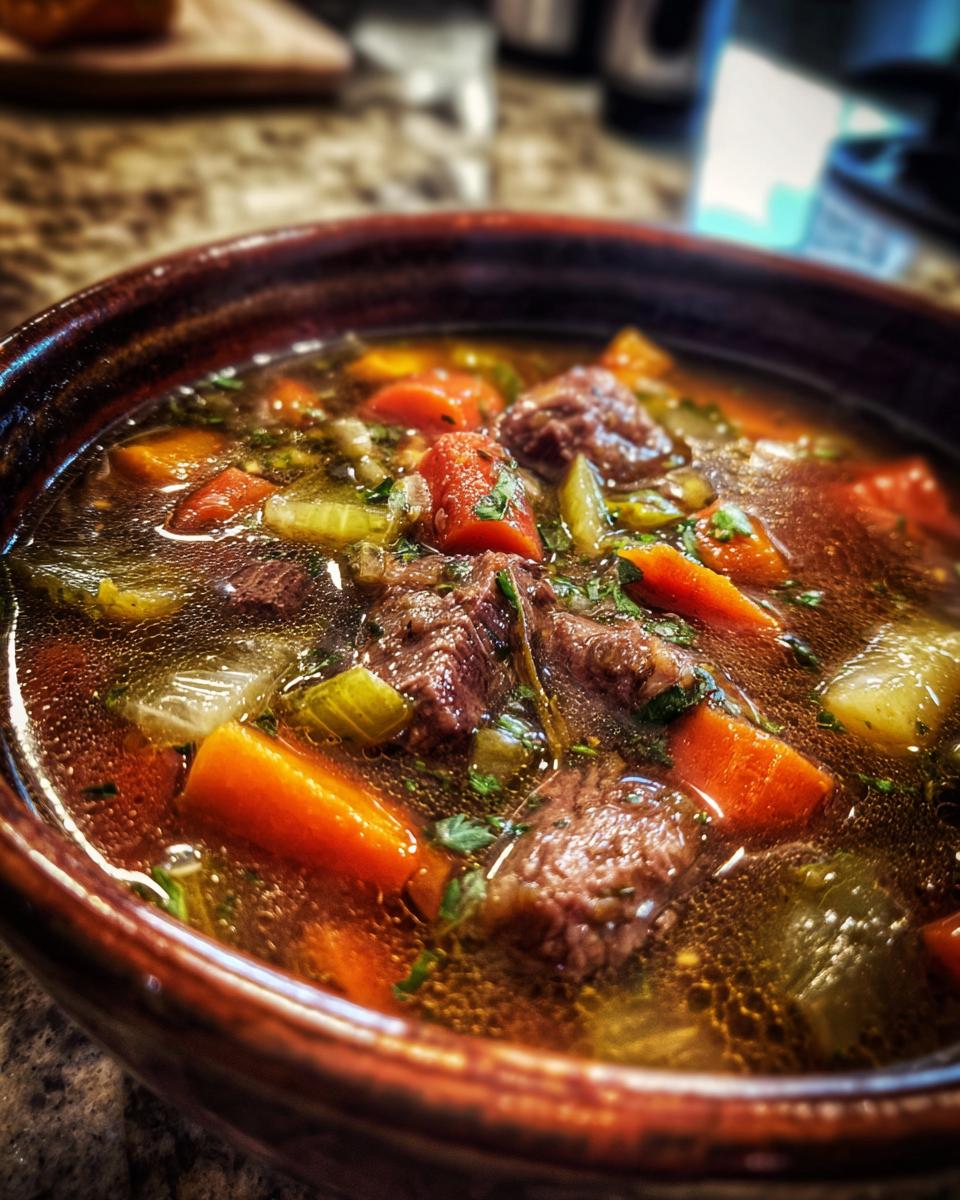 Old Fashioned Vegetable Beef Soup: 1 Comforting Bowl 5 Old Fashioned Vegetable Beef Soup - detail 1