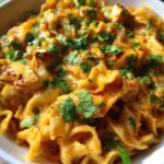 One Pot Chicken Enchilada Pasta