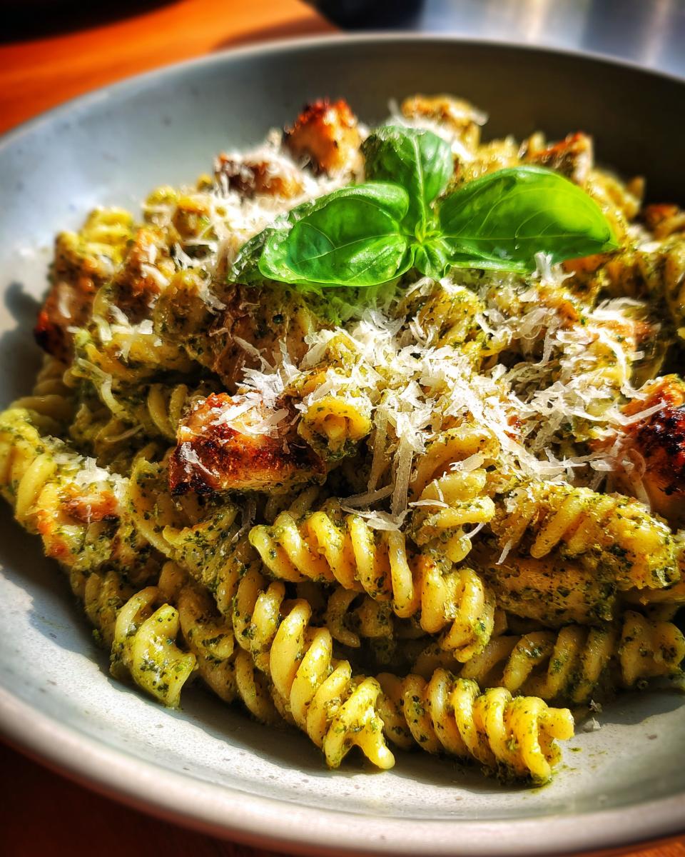 One Pot Chicken Pesto Pasta - detail 2