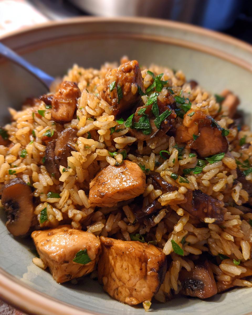 One Pot Chicken and Mushroom Rice - detail 1