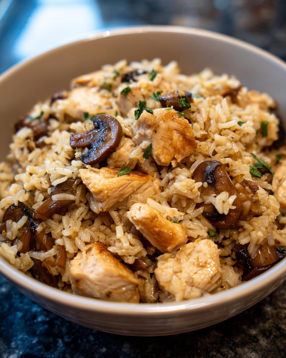 One Pot Chicken and Mushroom Rice - detail 2