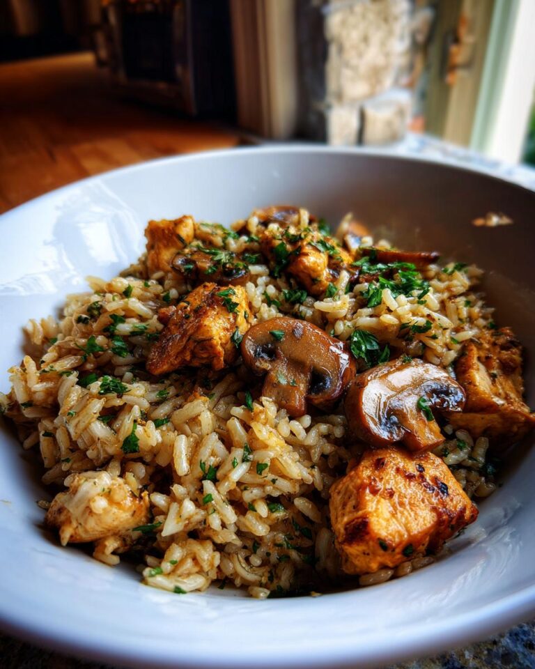 One Pot Chicken and Mushroom Rice