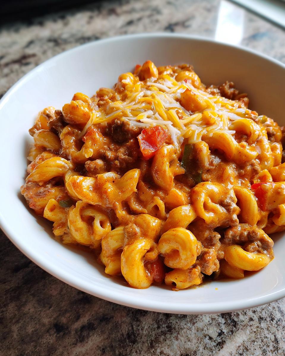 One Pot Creamy Beef Taco Pasta - detail 1