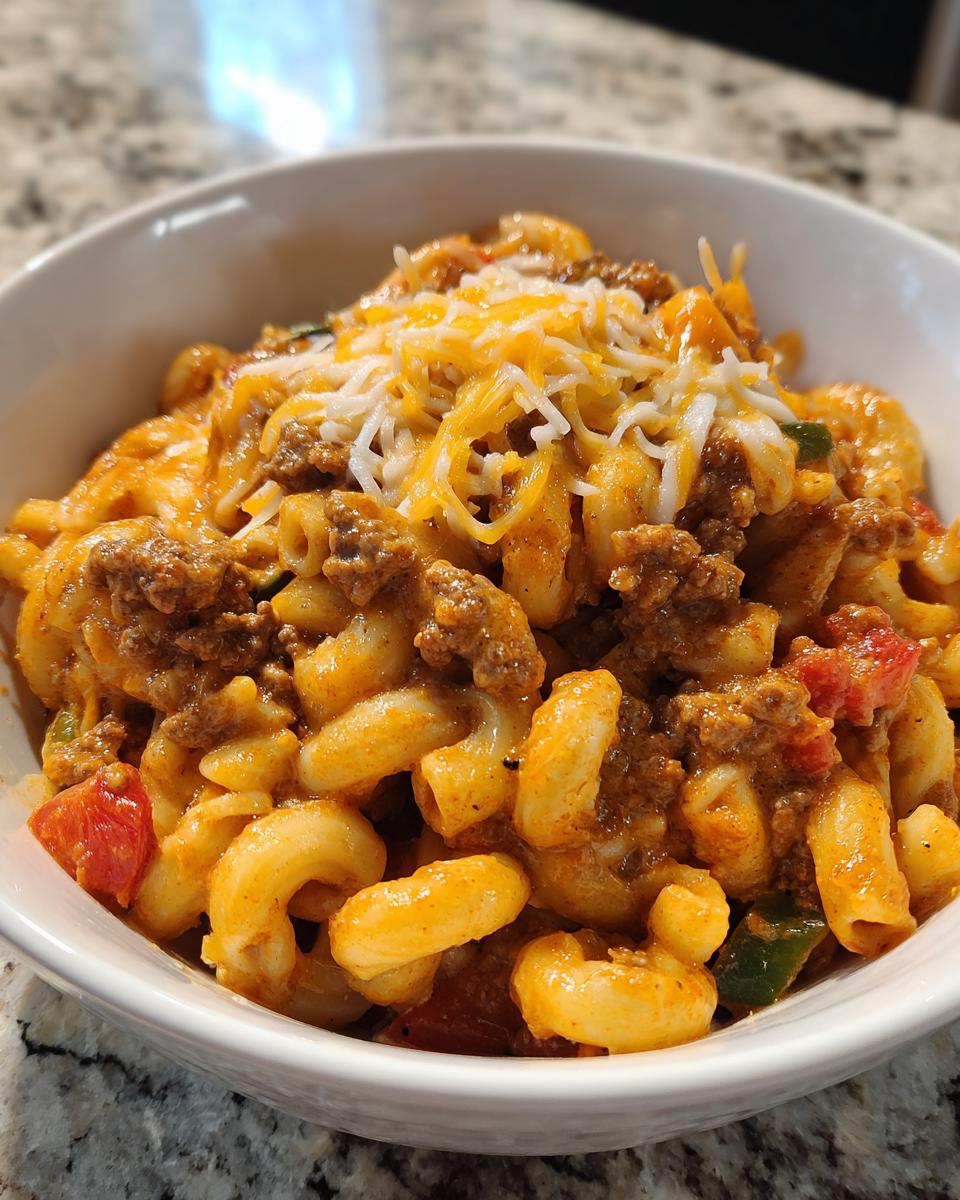 One Pot Creamy Beef Taco Pasta - detail 2