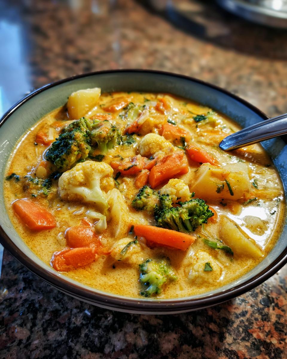 One-Pot Creamy Vegetable Soup: 1 Absolute Favorite 7 One-Pot Creamy Vegetable Soup - It's All Good Vegan - detail 3
