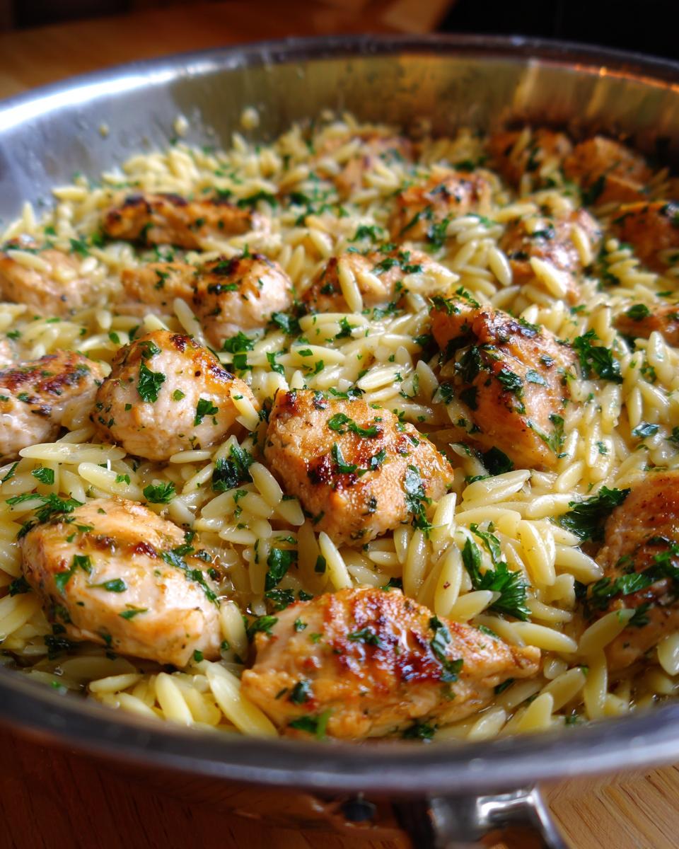 One Pot Garlic Butter Chicken Orzo - detail 3