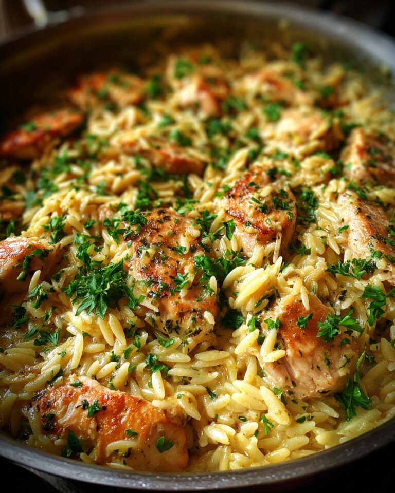 One Pot Garlic Butter Chicken Orzo