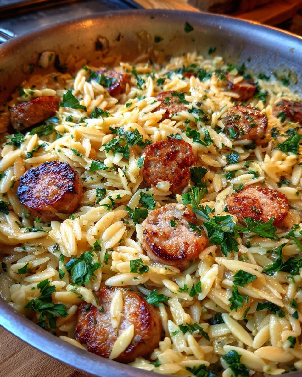 One-Pot Garlic Butter Sausage and Orzo Delight - detail 2