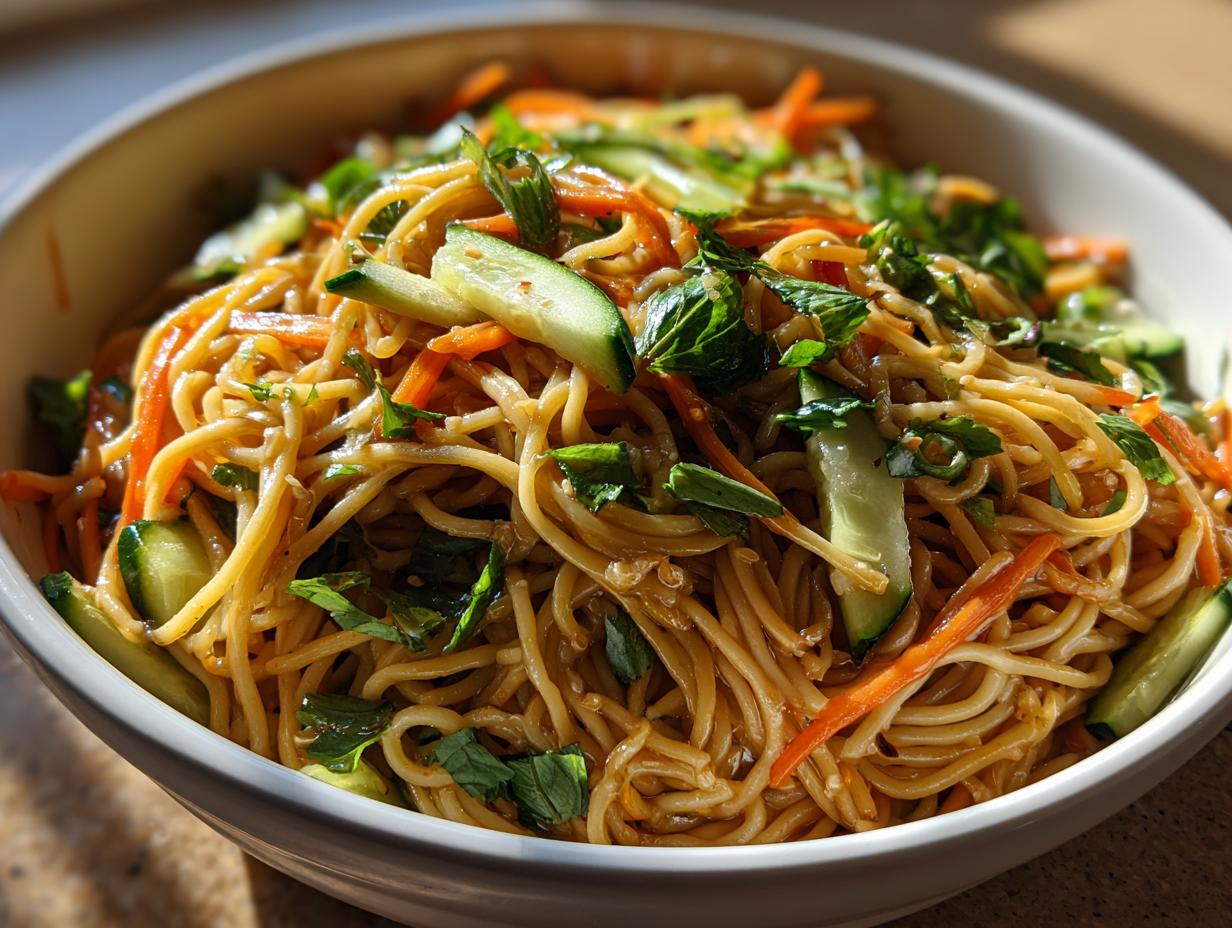 Awesome 🥢 Refreshing Cold Noodles in 15 Mins 7 🥢 Refreshing Cold Mixed Noodles Recipe – Easy Summer Asian-Style Meal - detail 3
