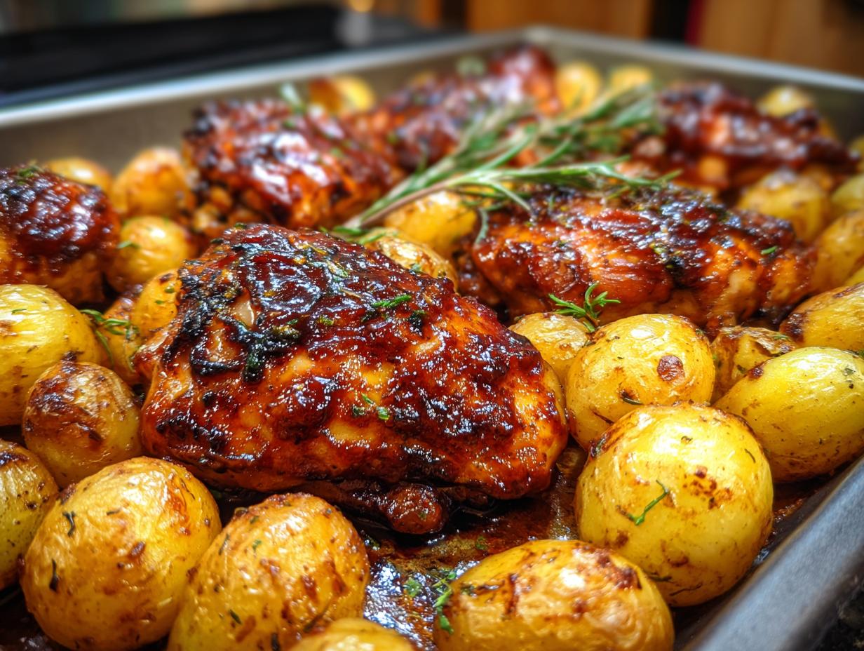 Sheet Pan BBQ Chicken and Potatoes - detail 3