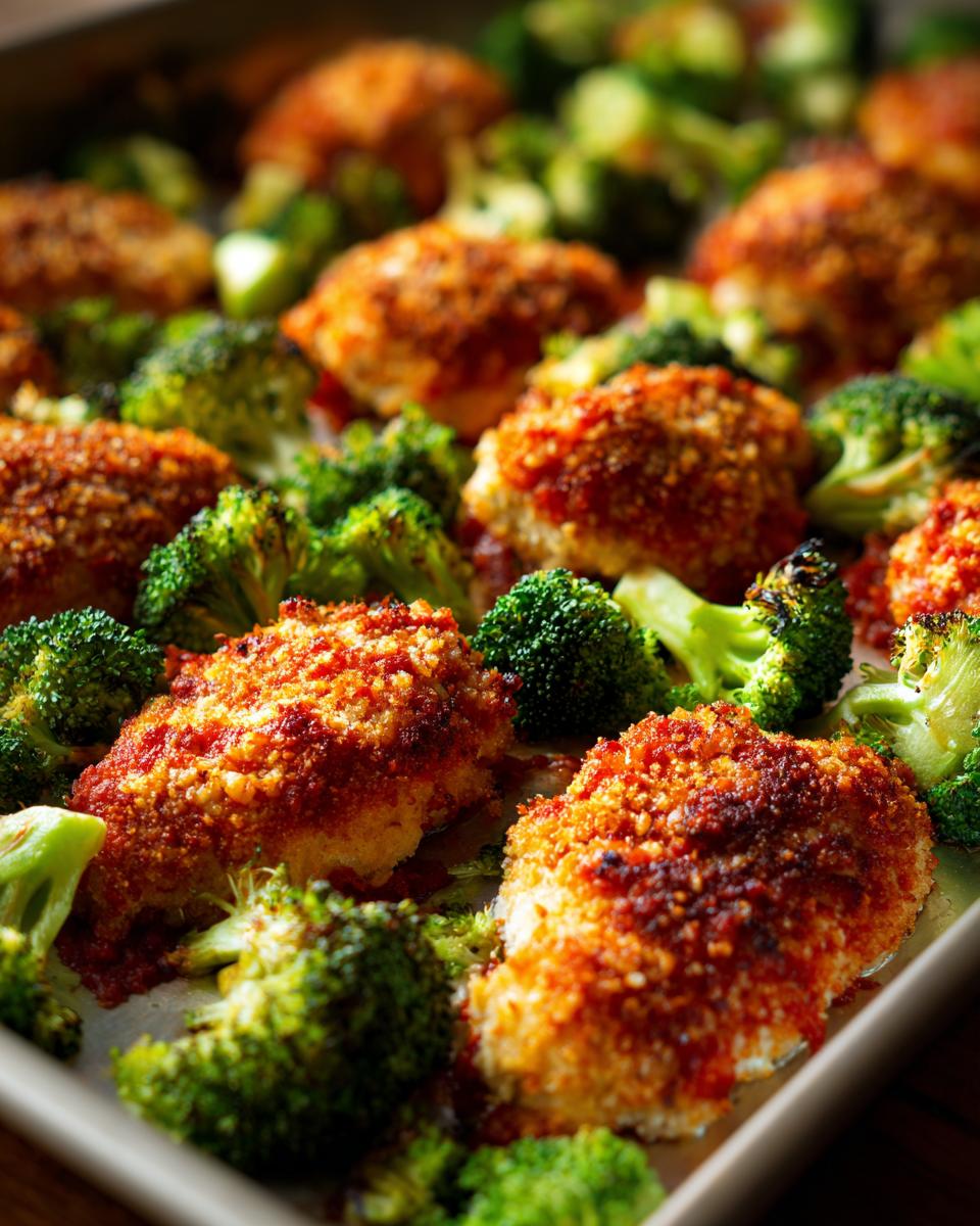 Sheet Pan Chicken Parmesan and Broccoli - detail 2
