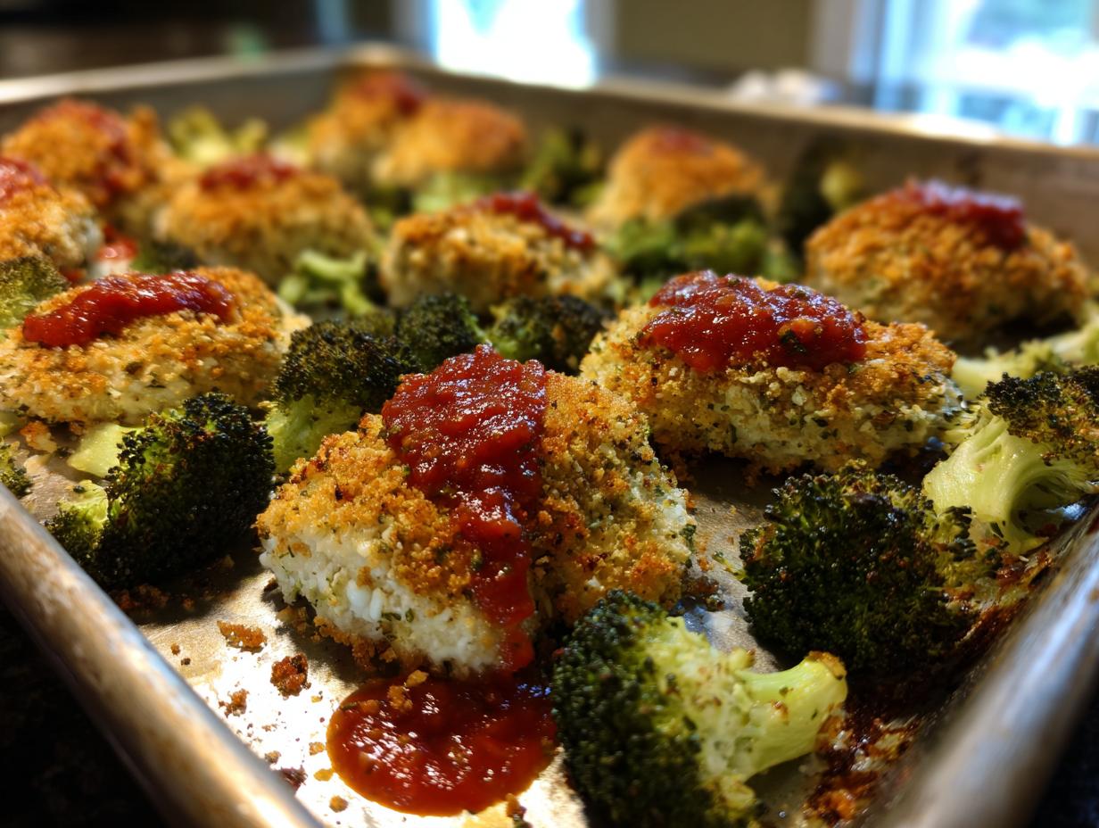 Sheet Pan Chicken Parmesan and Broccoli - detail 1