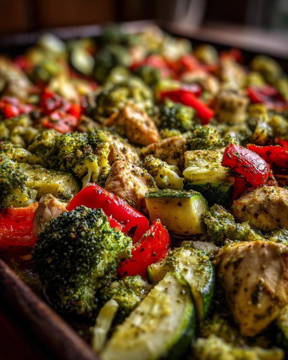 Sheet Pan Chicken Pesto and Veggies - detail 1