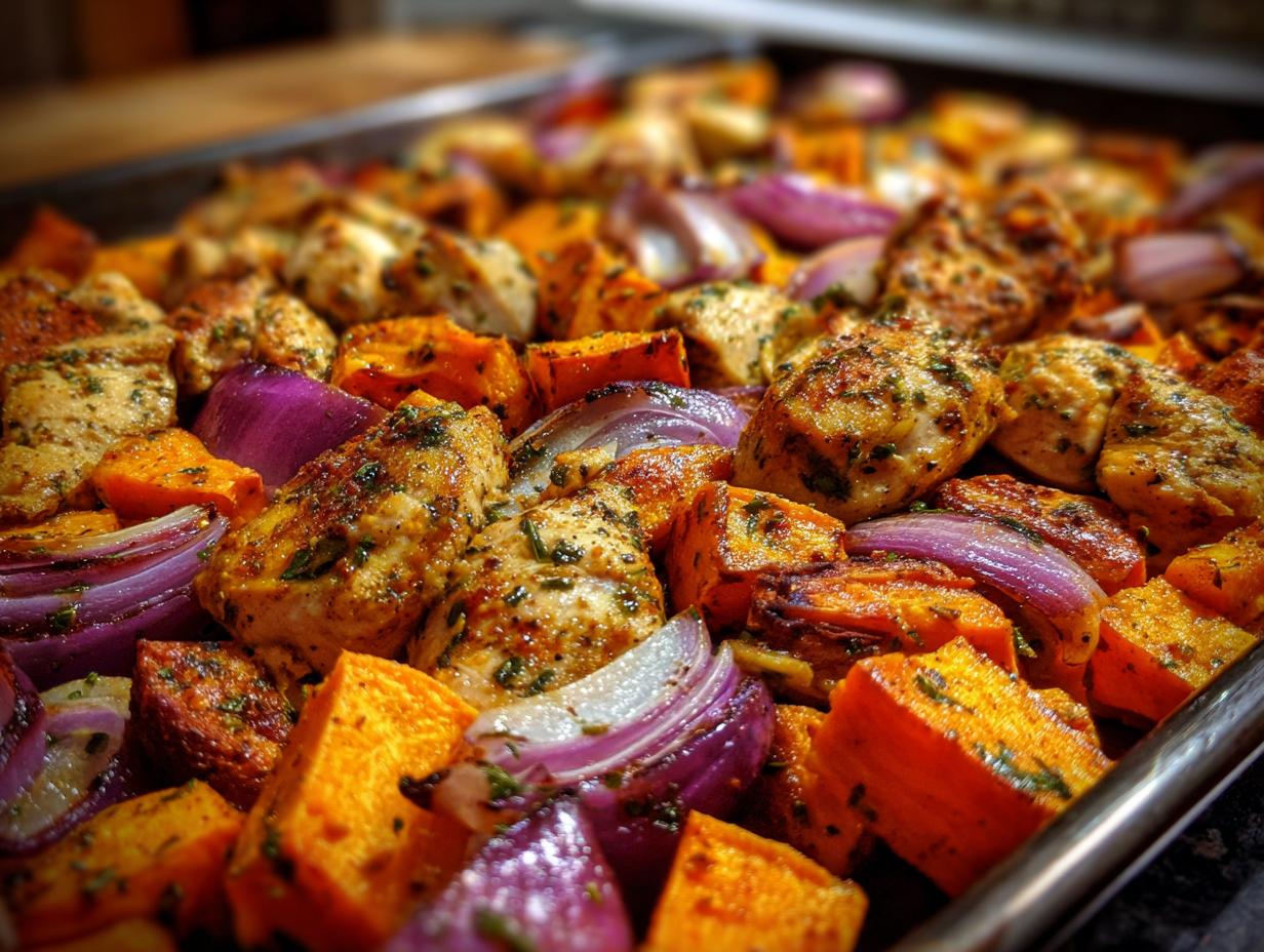 Amazing 1 Pan Chicken & Sweet Potato Dinner 7 Sheet Pan Chicken and Sweet Potato Dinner - detail 3
