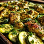 Sheet Pan Garlic Butter Chicken and Zucchini